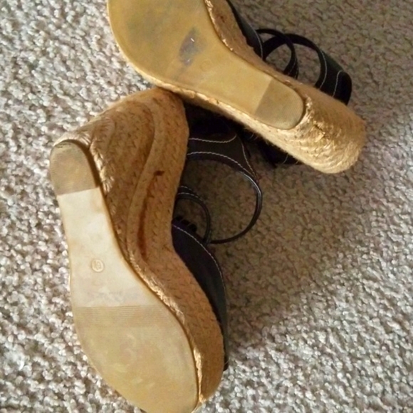 Brown platform wedge sandals - Picture 7 of 8